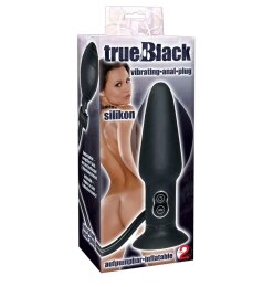 True Black Vibr. Anal Plug