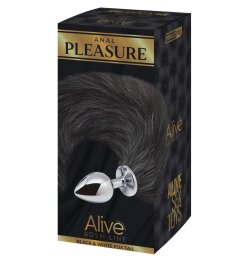 Alive Black&White Fox Tail M