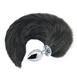Alive Black&White Fox Tail M