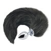 Black & White Fox Tail M