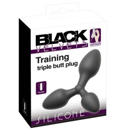 Black Velvets Triple Butt Plug