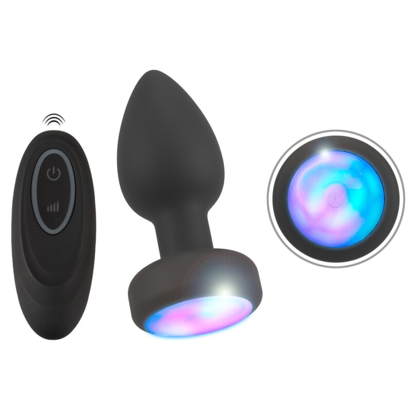 RC Flashing Butt Plug with Vibration
