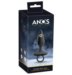 Flexible Butt Plug Twisted Design with Vibrations