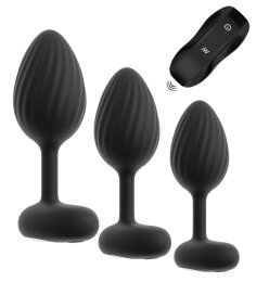 RC Butt Plug Set with Vibration