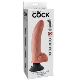 9" Vibrating Cock with Balls