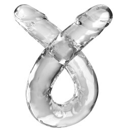 KC 18in. Double Dildo Clear