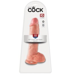 King Cock with balls 10 inch