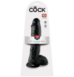 King Cock 10 inch Balls Black