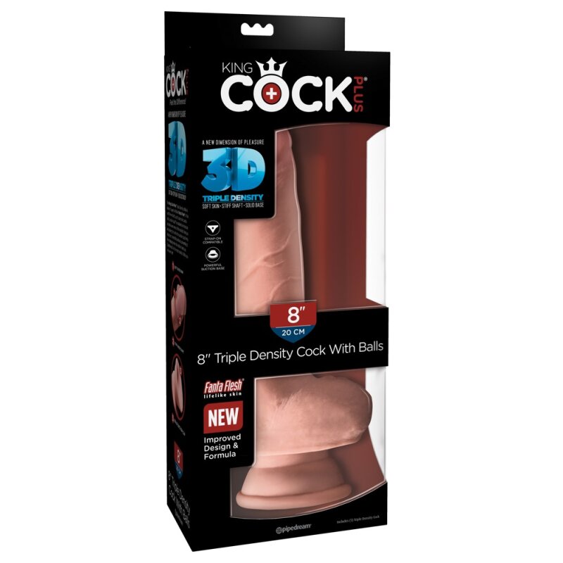 8" Triple Density Cock with Balls
