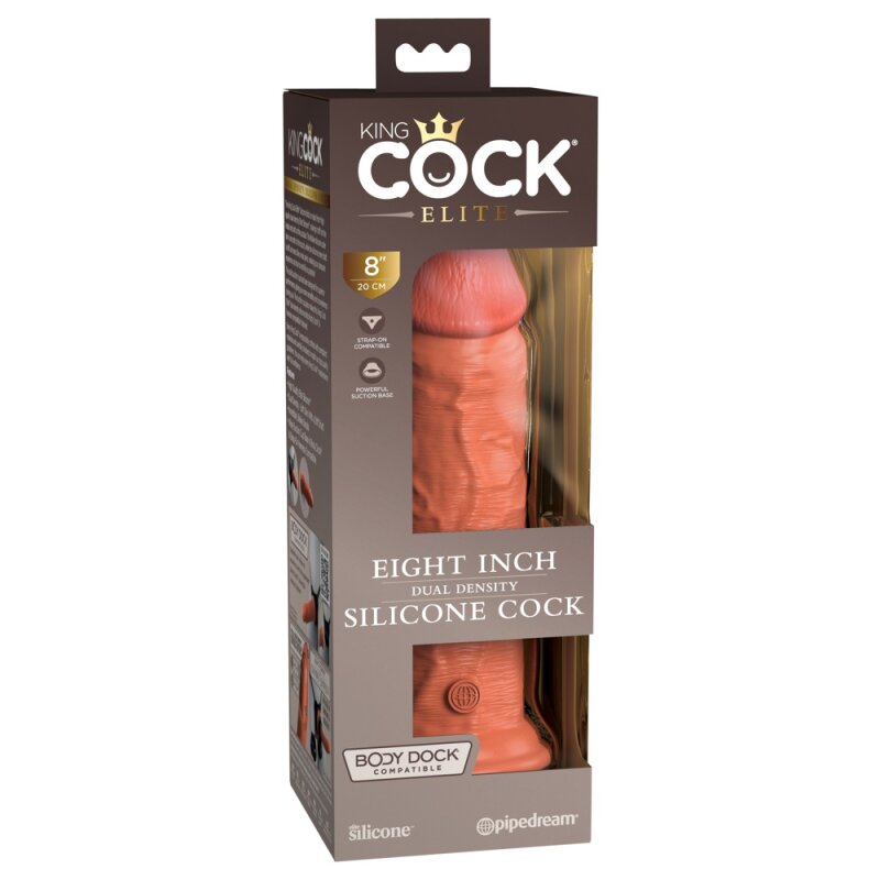 8" Dual Density Silicone Cock