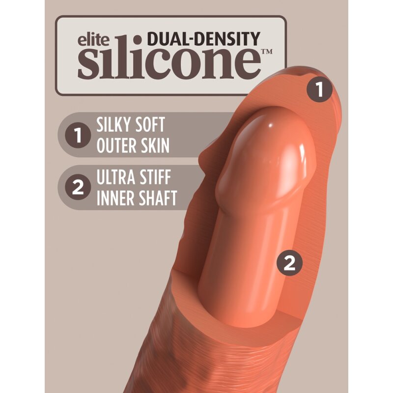 8" Dual Density Silicone Cock