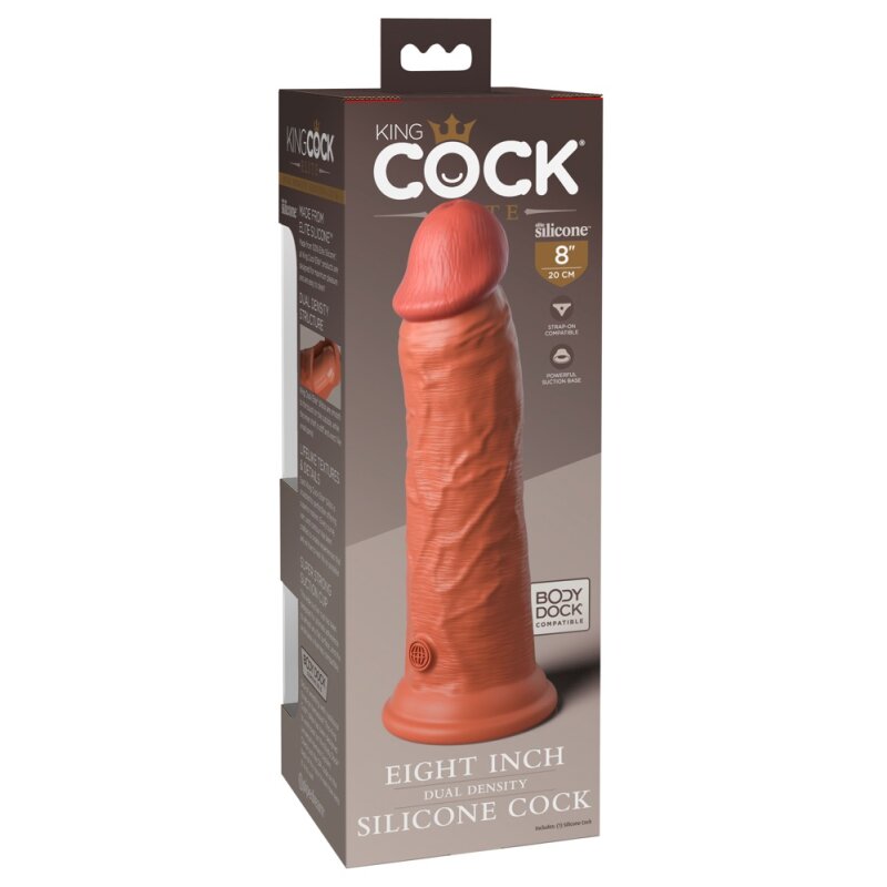 8" Dual Density Silicone Cock
