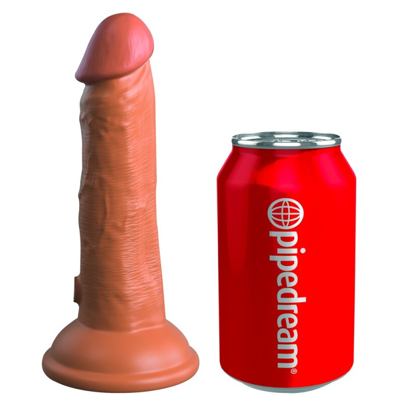 6" Vibrating + Dual Density Silicone Cock