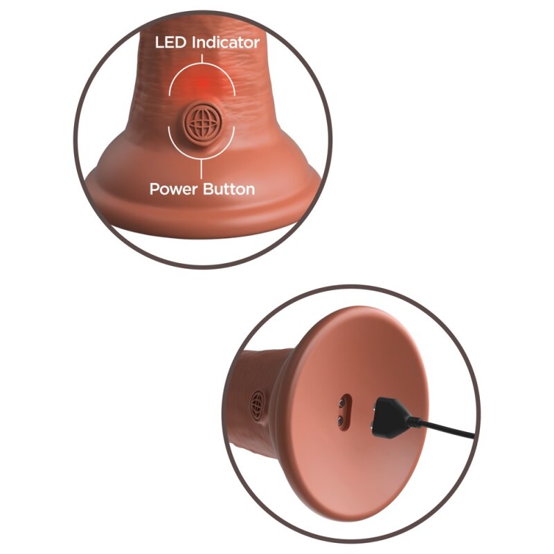 6" Vibrating + Dual Density Silicone Cock