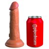 6" Vibrating + Dual Density Silicone Cock