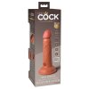 6" Vibrating + Dual Density Silicone Cock