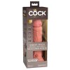 8" Vibrating + Dual Density Silicone Cock