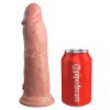 8" Vibrating + Dual Density Silicone Cock