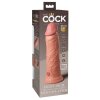 8" Vibrating + Dual Density Silicone Cock