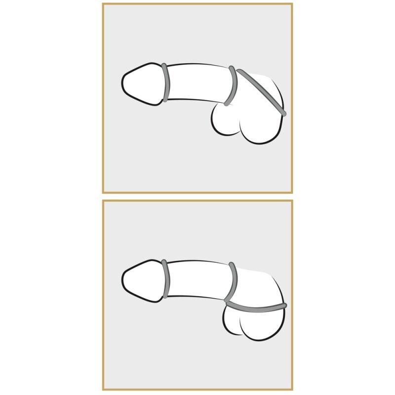 Metallic Silicone Cock ring se