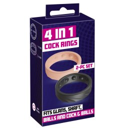 4 in 1 Cock Rings 2-PC Set