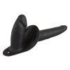 Double Strap-On Black Silicone