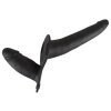 Double Strap-On Black Silicone