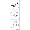 Double Strap-On Black Silicone