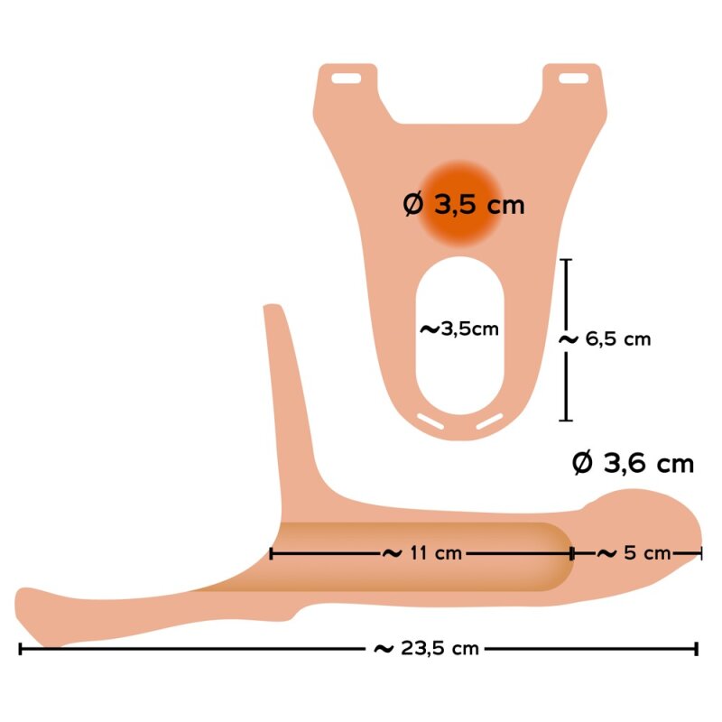 Silicone Strap-on +5 cm medium