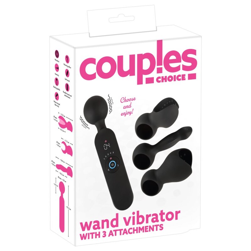 Wand Vibrator with 3 Attachments