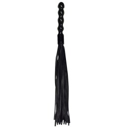 Leather Flogger with Wooden Handle