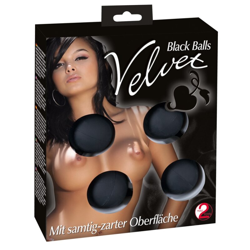 Velvet Black Balls 4er Kugeln