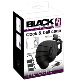 Black velvets Cock & Ball cage