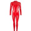 Latex Catsuit rot XL