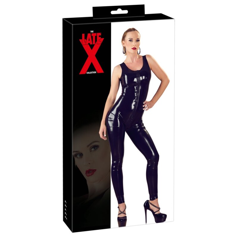 Latex Catsuit schwarz L