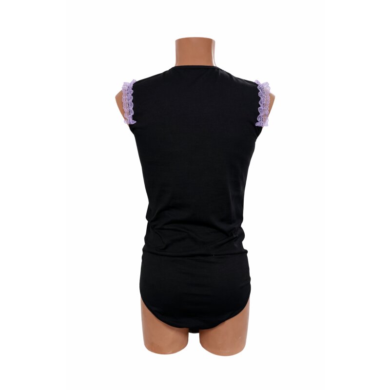 Teddy Wickelbody mit Spitze – Schwarz