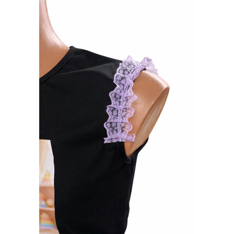 Teddy Wickelbody mit Spitze – Schwarz
