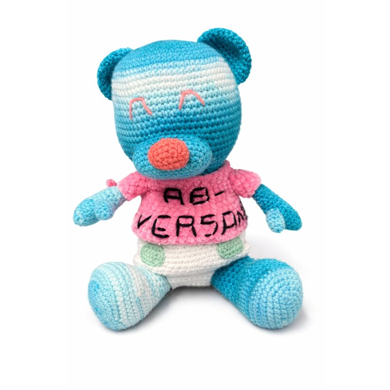 Häkel-Teddybär mit Windel – Rosa oder Blau