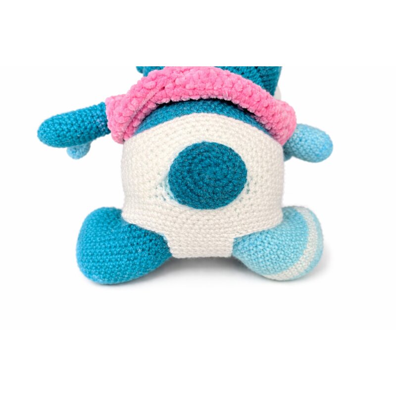 Häkel-Teddybär mit Windel – Rosa oder Blau