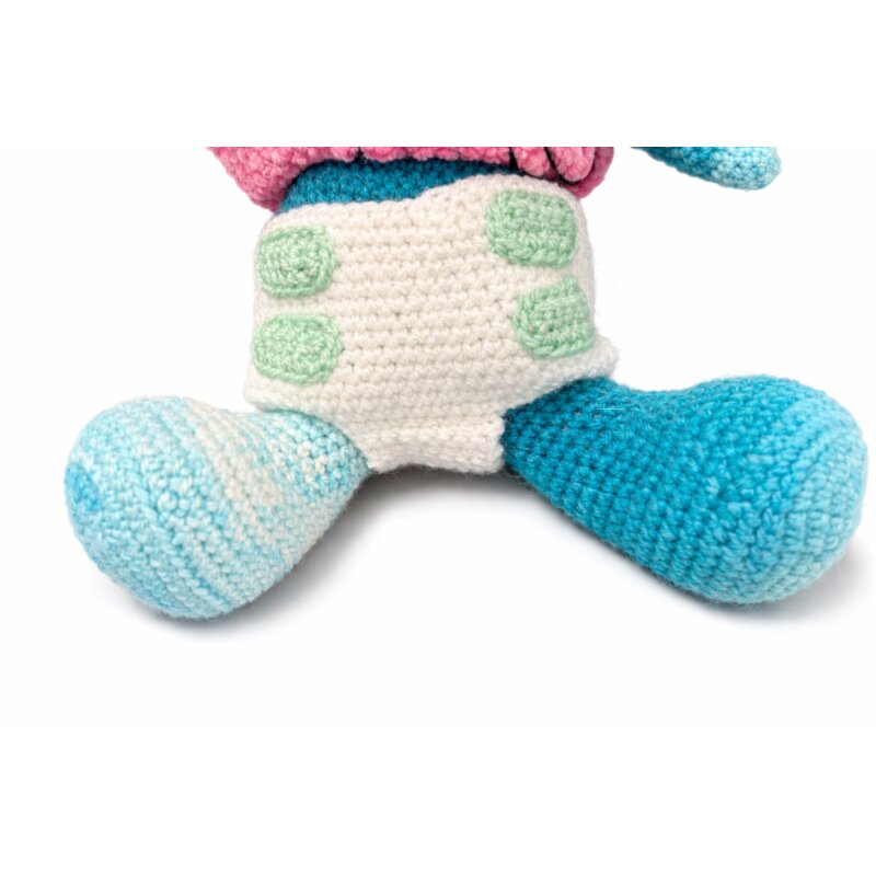 Häkel-Teddybär mit Windel – Rosa oder Blau