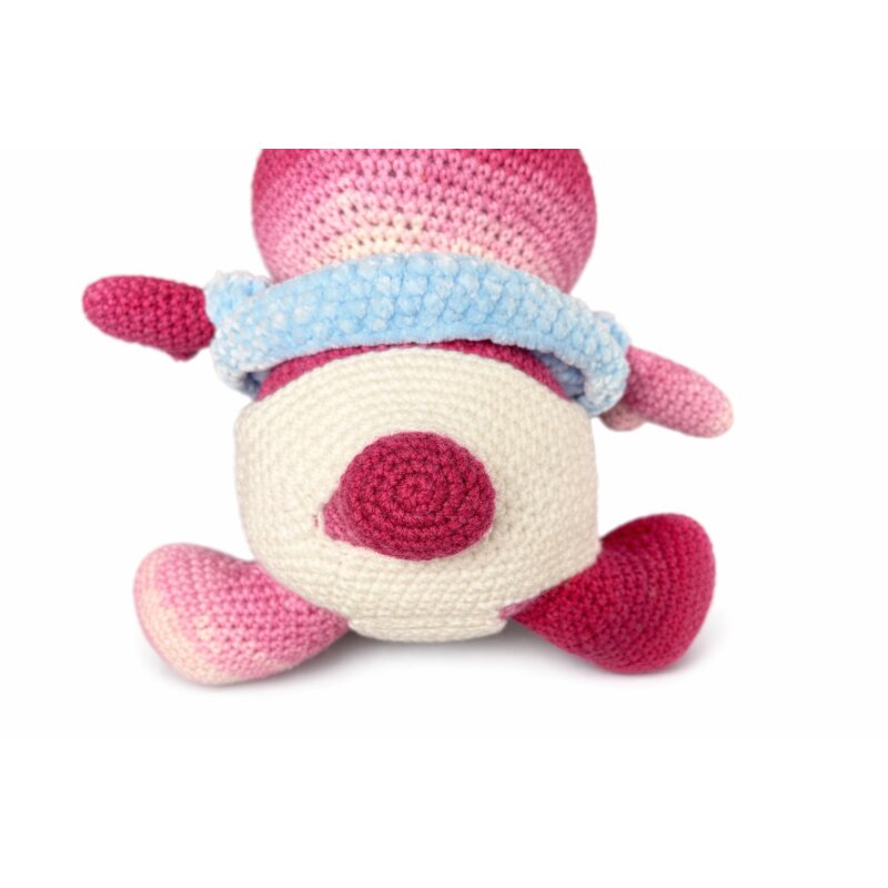 Häkel-Teddybär mit Windel – Rosa oder Blau