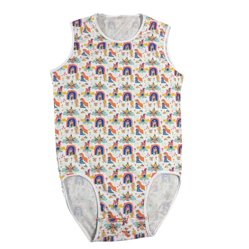 Wrap Bodysuit "Colorful Fairytale World" – sleeveless