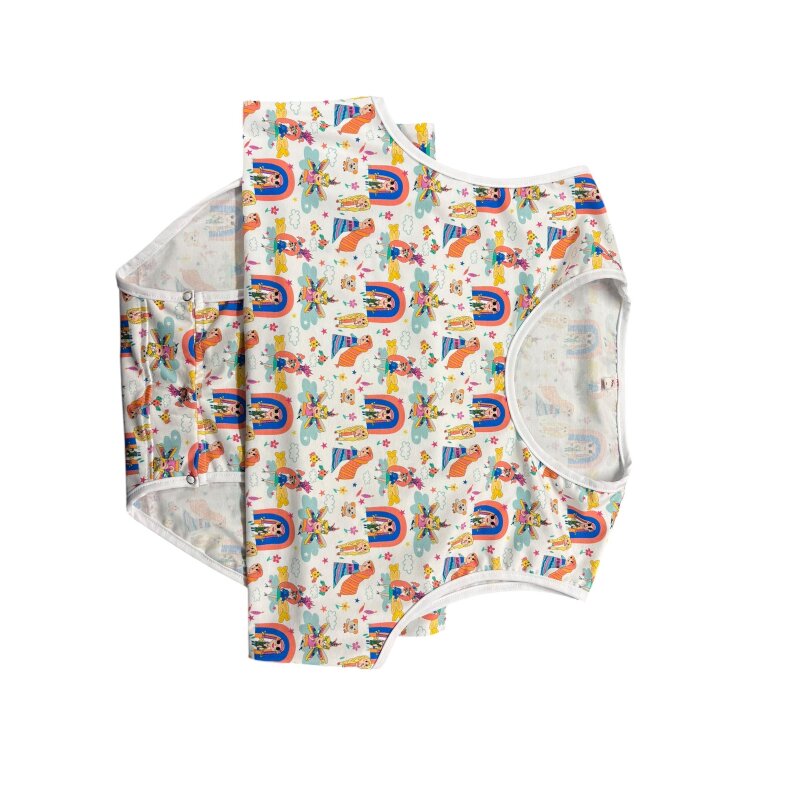Wrap Bodysuit "Colorful Fairytale World" – sleeveless