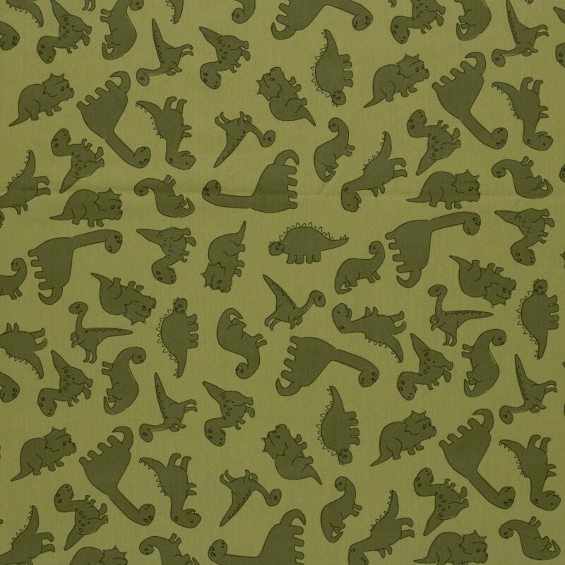 Dinosaur Wrap Bodysuit Short Sleeve Olive Green