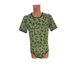 Wickelbody Kurzarm "Dino Olivgrün"