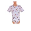Unicorn Short Sleeve Wrap Bodysuit in Pink