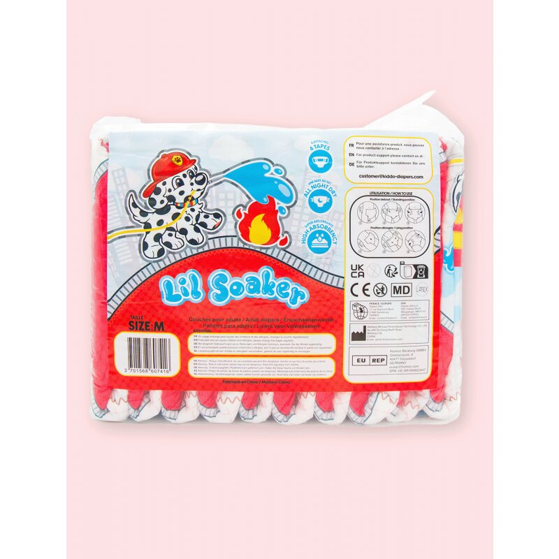 Kiddo Lil Soaker V2 – ABDL-Windel im Feuerwehr-Design