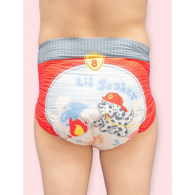 Kiddo Lil Soaker V2 – ABDL-Windel im Feuerwehr-Design