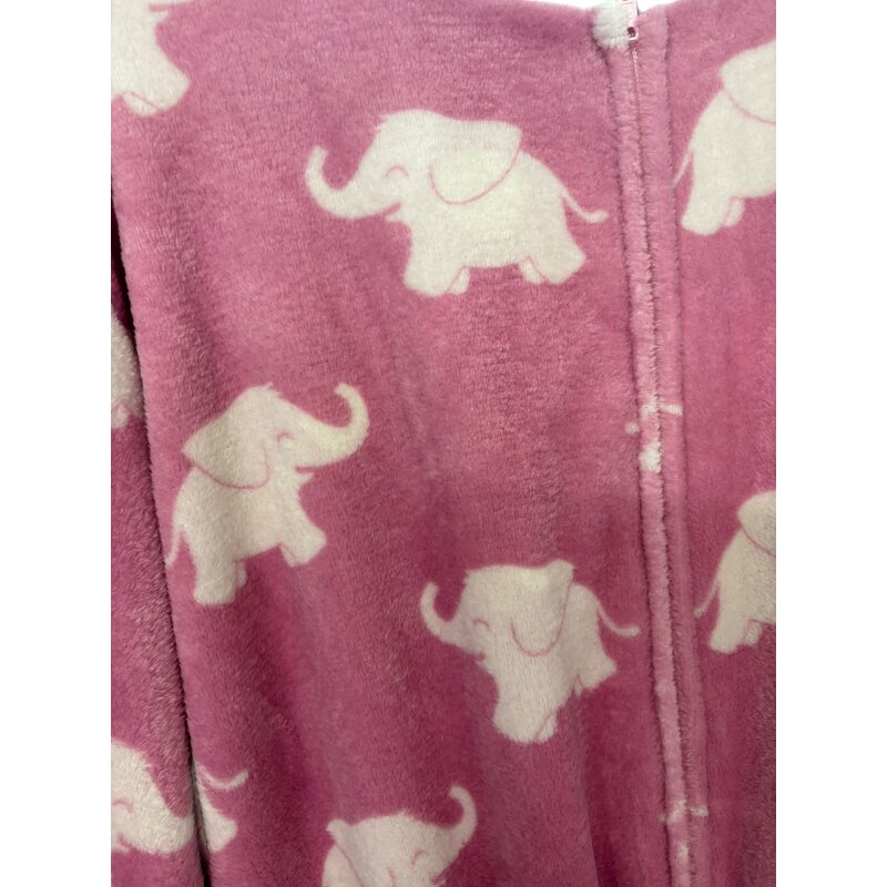 Pink Elephant Fleece Onesie