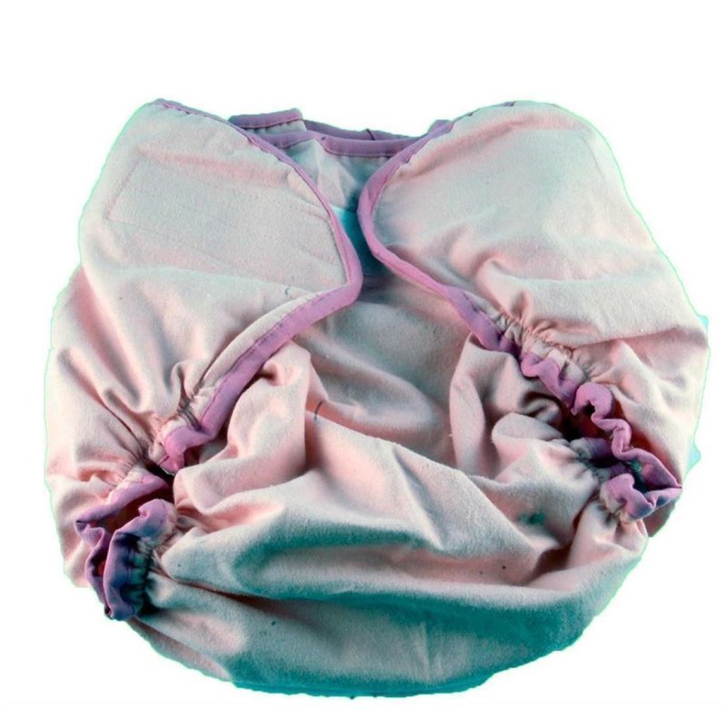 Windelgummihose aussen Molton rosa innen PVC II: 90- 130 cm